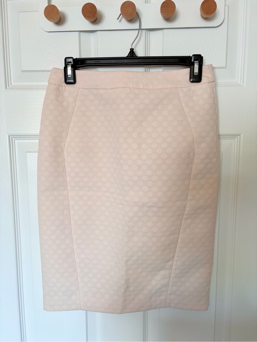 RW&CO. Pale Blush Polka Dot Pencil Skirt